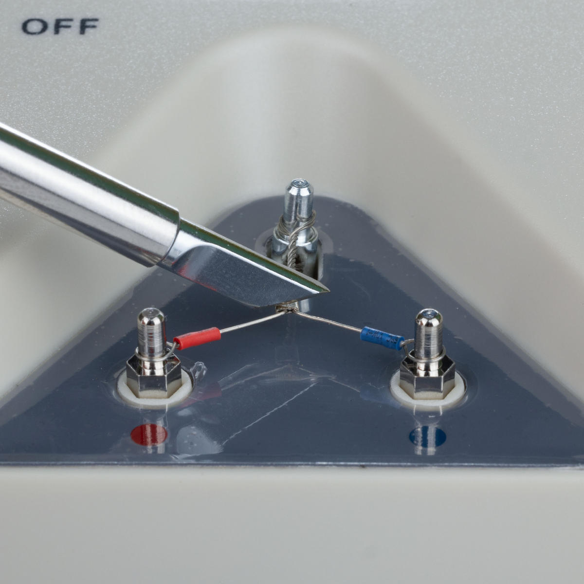 TEMPERATURMESSGERÄT 191 - für Lötkolben, K-Thermoelement, 0-600 °C, 3,5 Zoll LCD, 10 Sensoren, 6F22 Batterie, Set - Multicolor, Kunststoff/Metall (16/8/4cm)