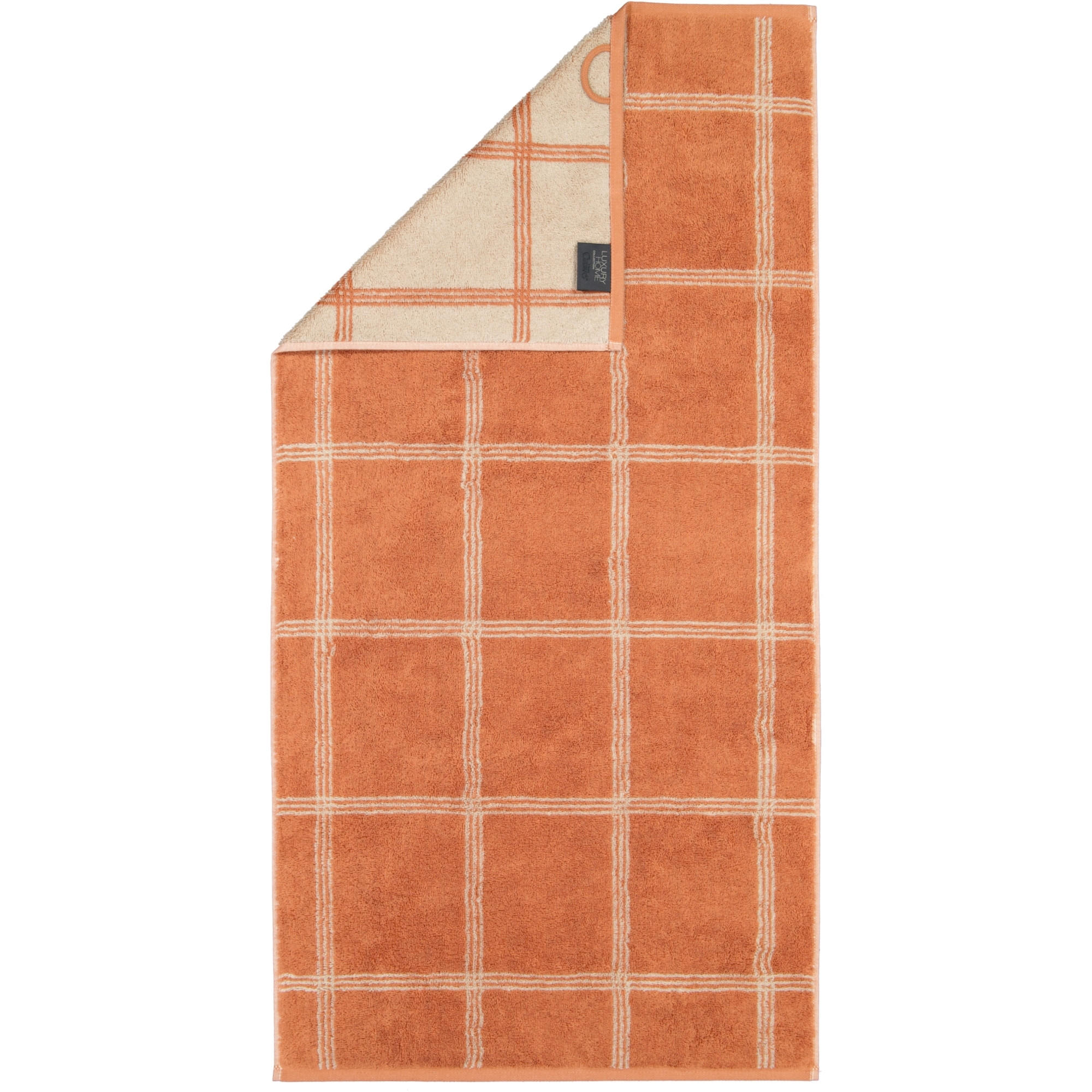 HANDTÜCHER LUXURY HOME TWO-TONE GRAFIK 604 KUPFER - 32 - Orange, Textil (50/100cm) - Cawoe