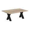 COUCHTISCH Etti 6 140 x 70 x 47 Wohnzimmertisch Schwarzstahl/Eiche Sägerau - Braun, Holz (140/70/47cm) - 58aufmkessel