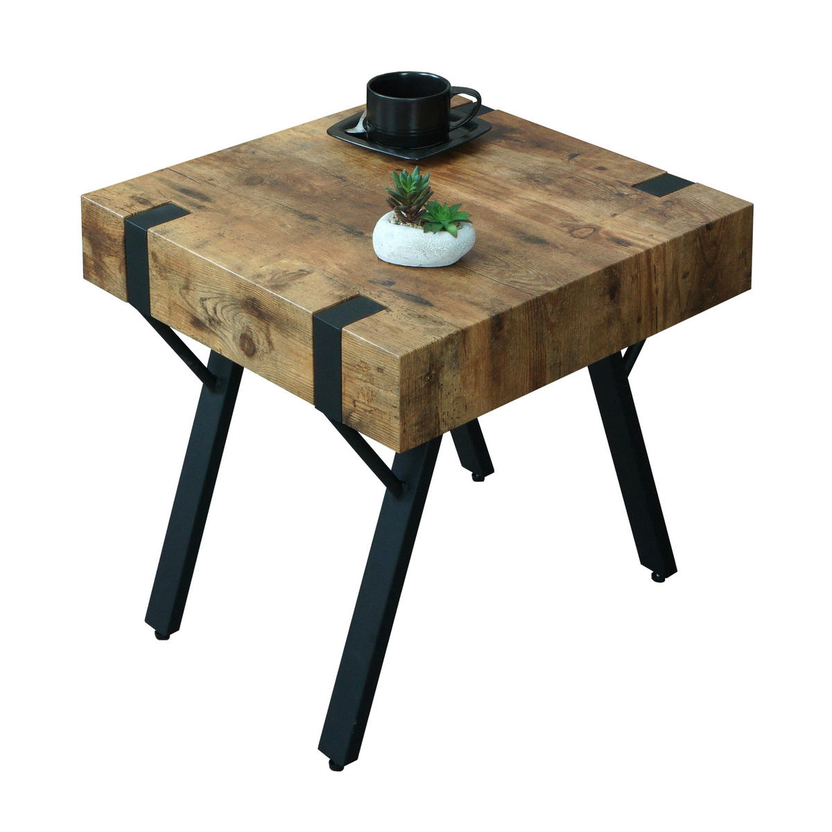 BEISTELLTISCH quadratisch Braun - Braun, Holz (50/50/50cm) - MCW