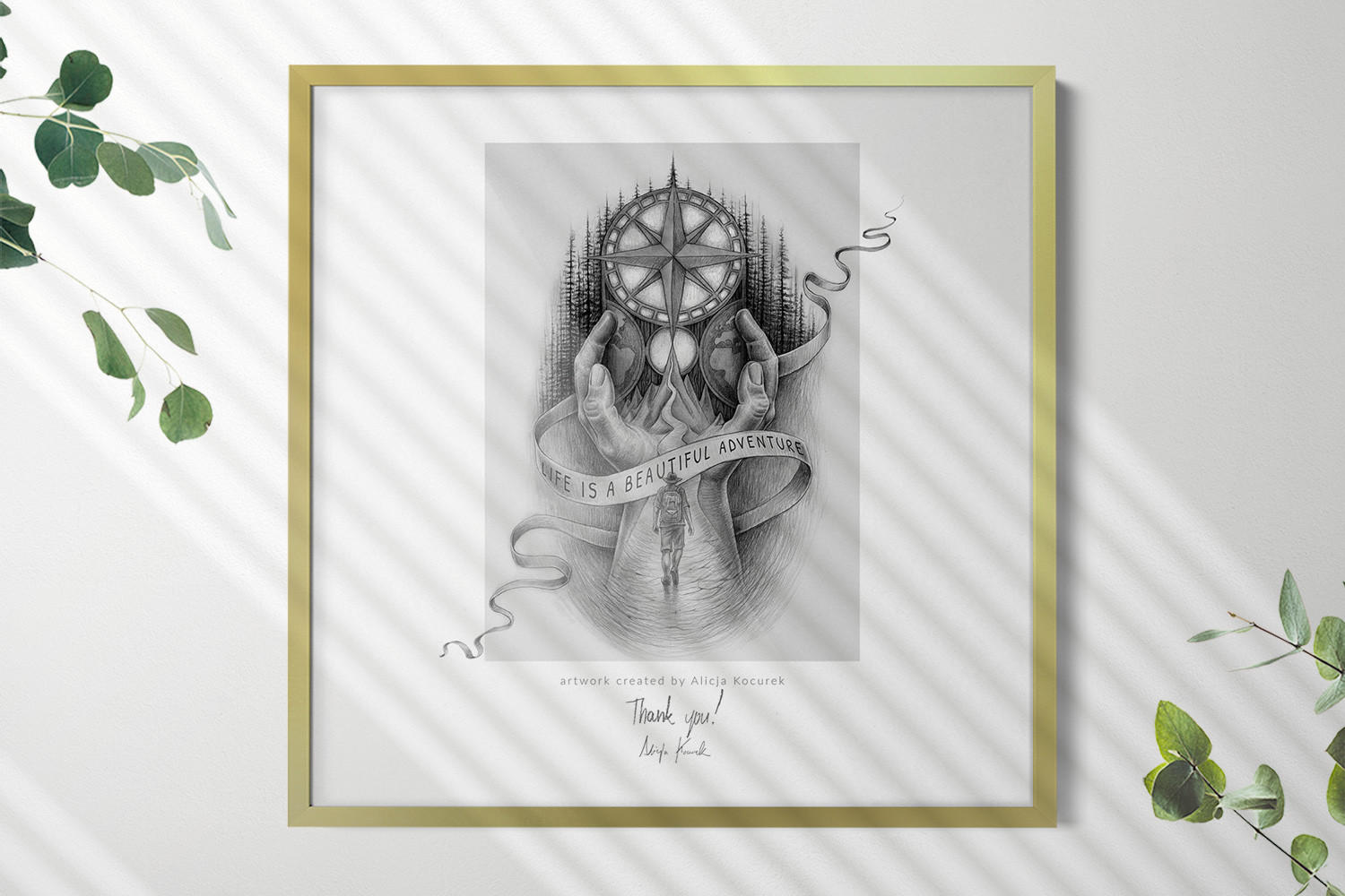 BILDERRAHMEN 50x50 cm Goldfarbig - Goldfarben, Kunststoff (52/52/1.3cm) - TULUP