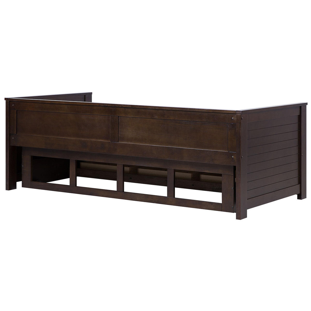 TAGESBETT 90/200 cm Dunkelbraun Cahors - Dunkelbraun, Holz (90/200cm) - Beliani