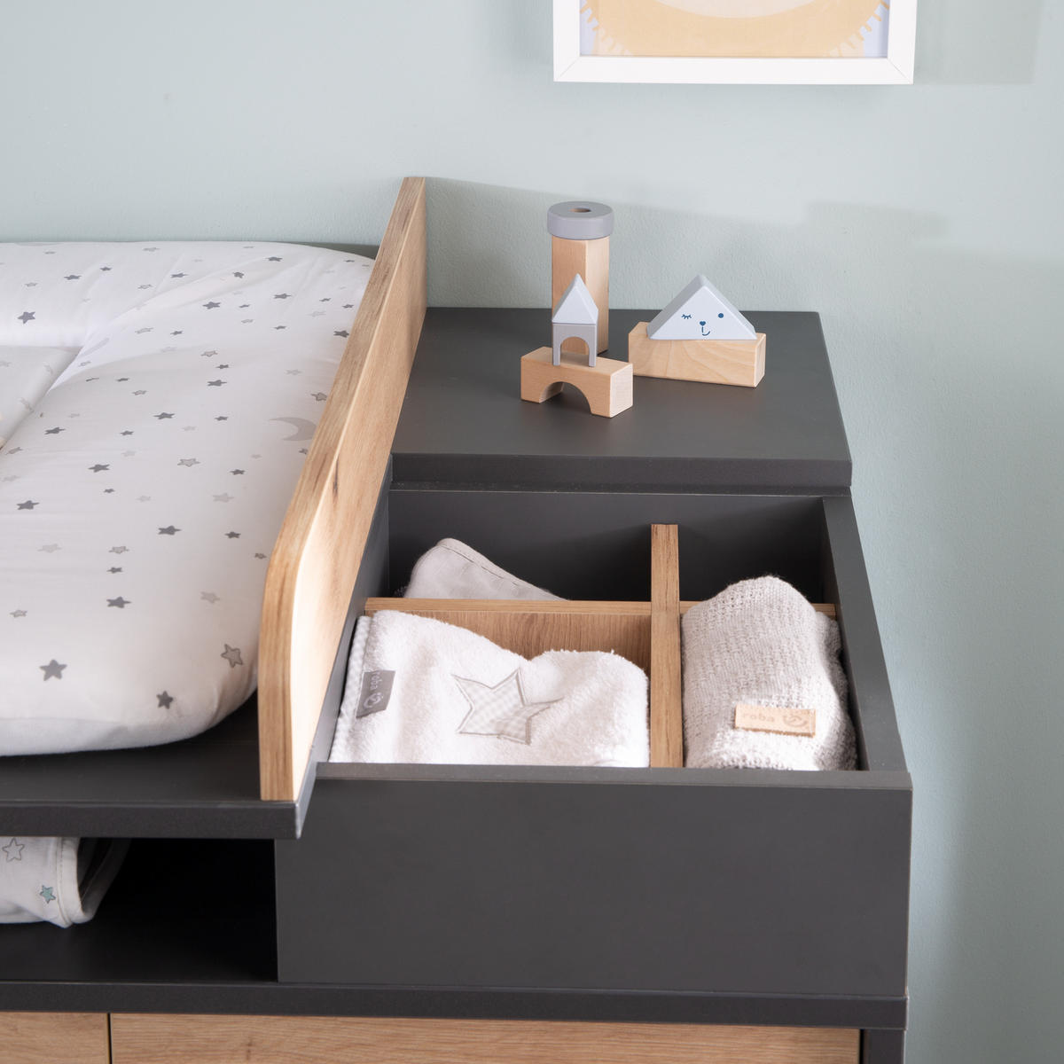 WICKELKOMMODE Lenn - Weiß, Holz/Holzwerkstoff (117.5/103/77cm) - Roba
