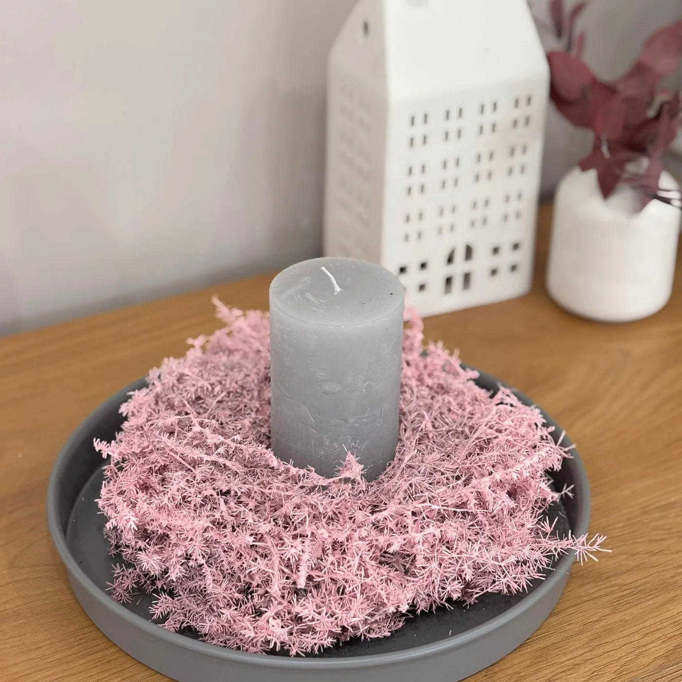ASPARAGUSKRANZ in Rosa - Spargelkraut - 20 cm / rosa - Rosa, Naturmaterialien (20cm) - Lykke & You