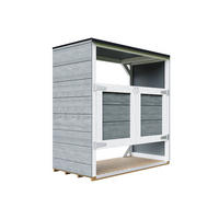 MÜLLTONNENBOX 2er 240L, M980A-CAVERN STEEL, aus wetterfestem LP Smartside Holz - Anthrazit, Holz (153/159/75cm) - Timbela