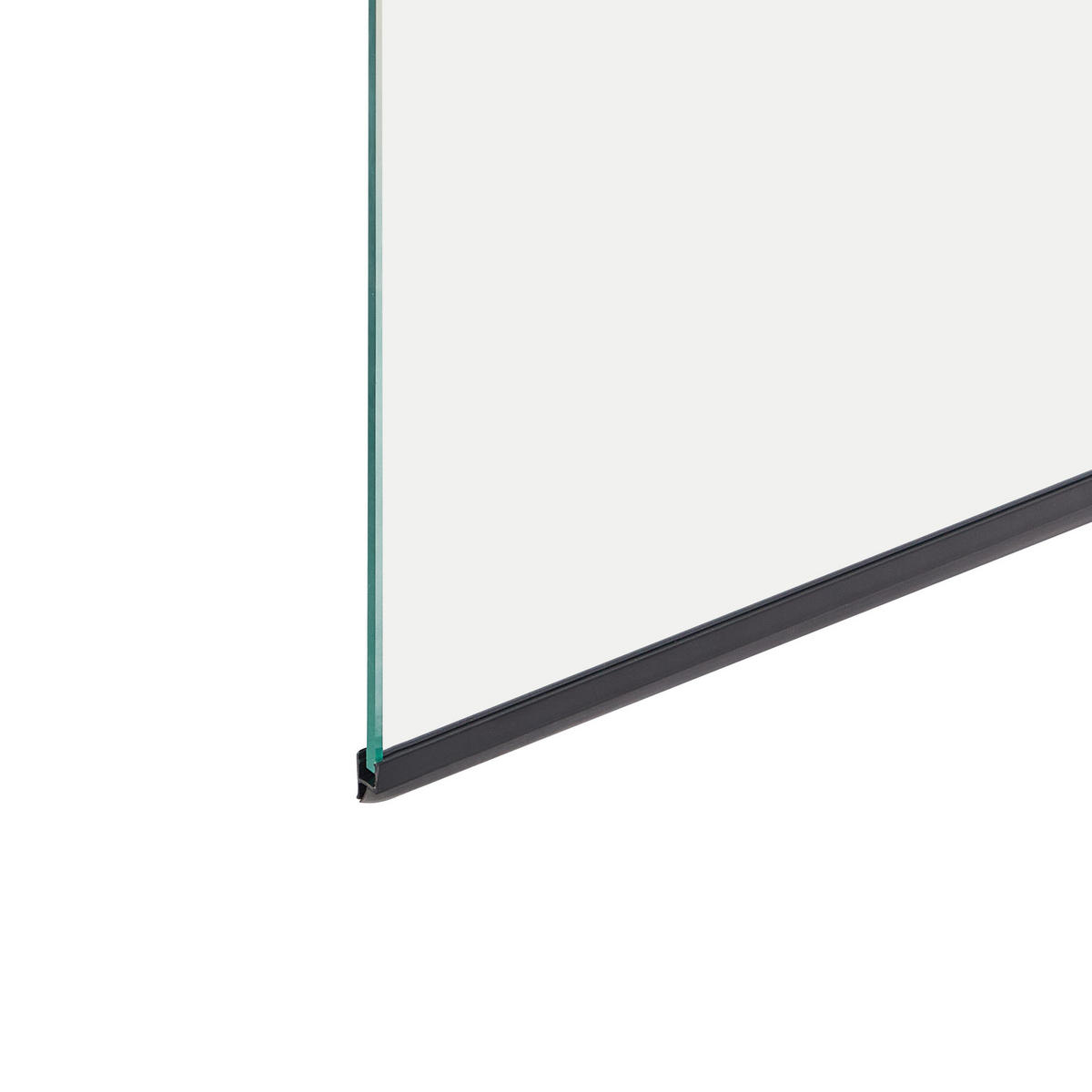 NÁSTAVEC NA VANU 140/120 cm Černý Tuapi - černá/průhledná, sklo (120/140cm) - Beliani
