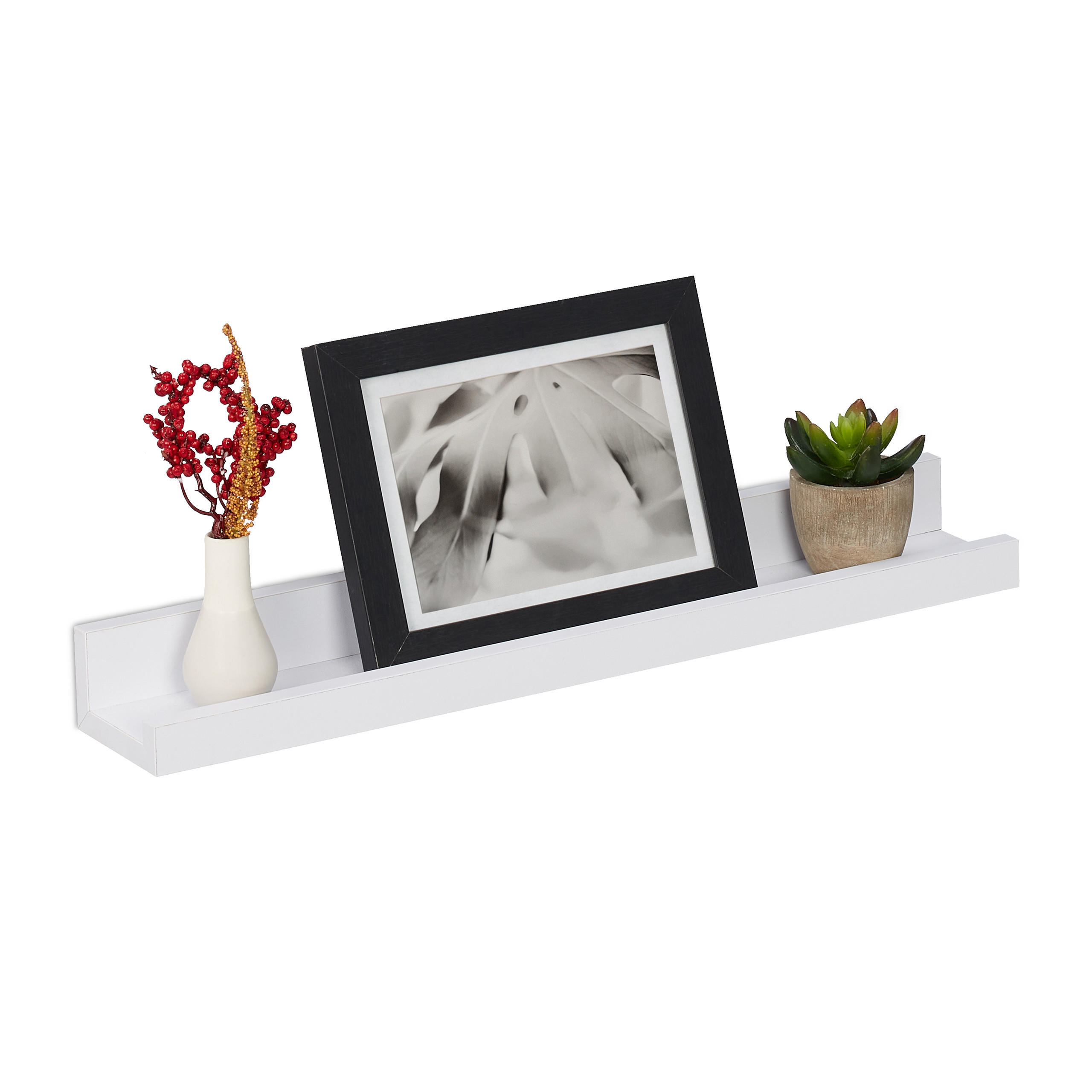 Relaxdays POLICE Bílá na obrázky MDF 48 cm