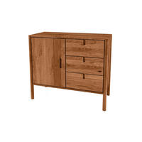 KOMMODE INA Wildeiche - Mokka, Holz (97/84/46cm) - byoak