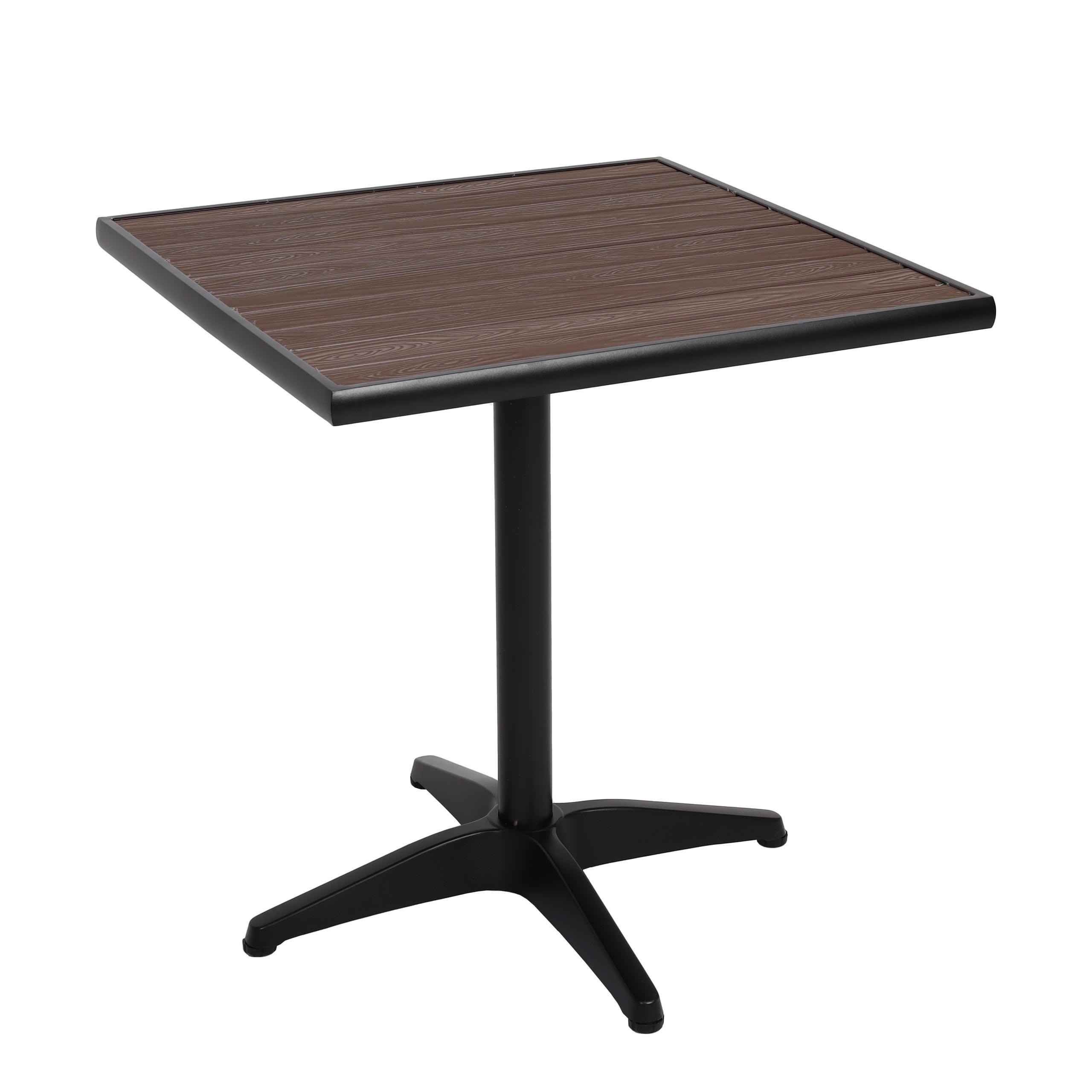 GARTENTISCH Schwarz, Dunkelbraun - Dunkelbraun/Schwarz, Metall (70/70/74cm) - MCW