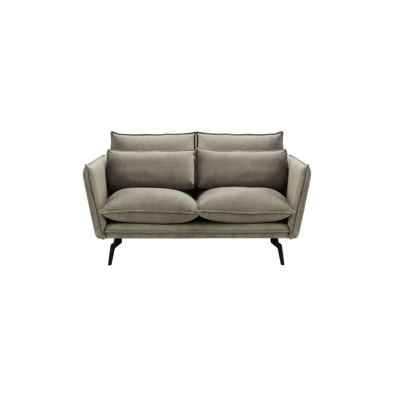 ZWEISITZER-SOFA Layla-Velluto 17 - Braun, Holz/Textil (171/95/98cm)
