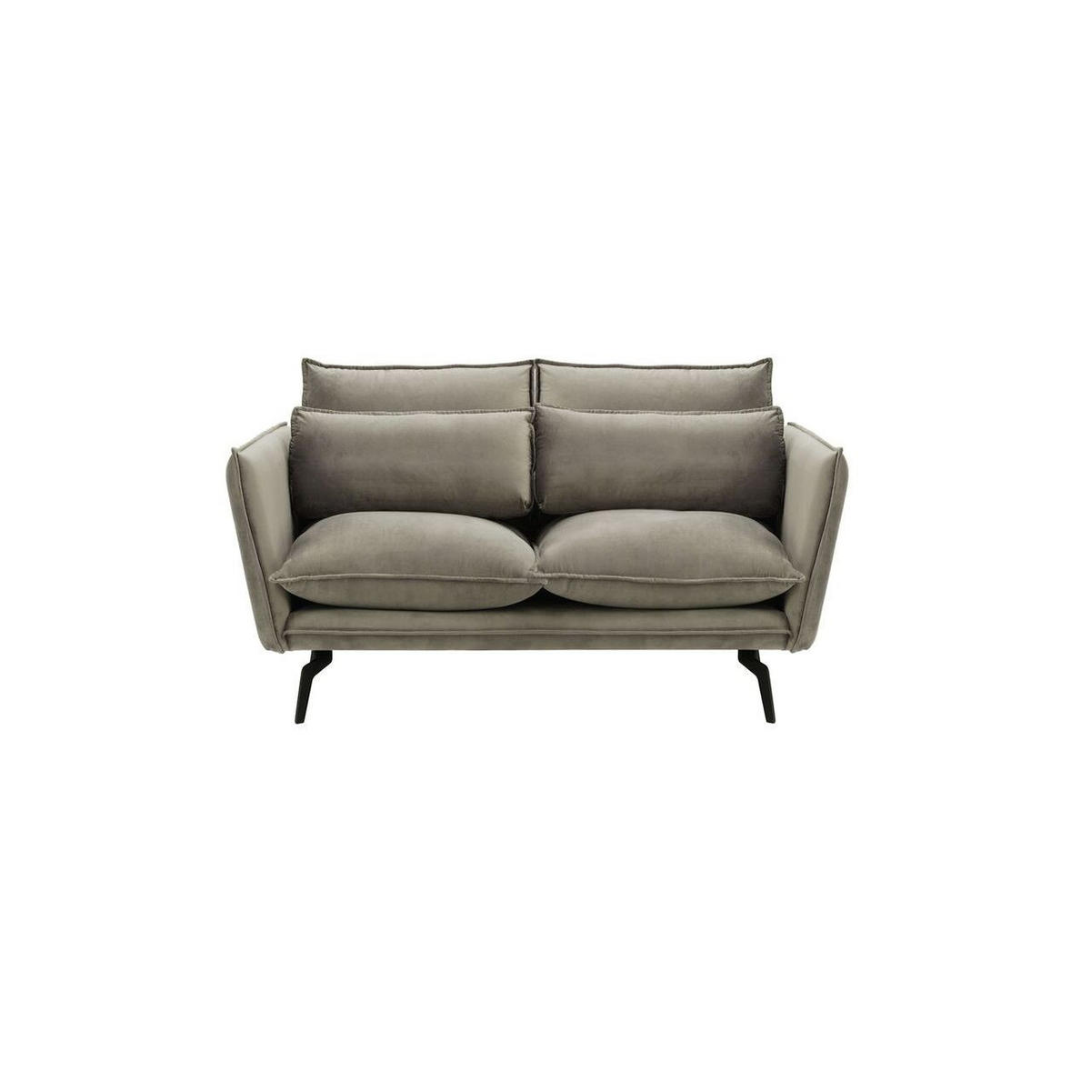 ZWEISITZER-SOFA Layla-Velluto 17 - Braun, Holz/Textil (171/95/98cm)