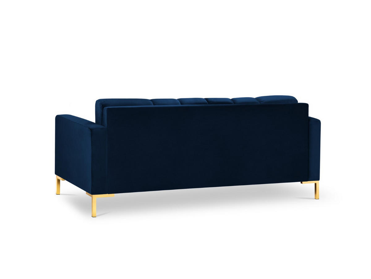 SOFA Mamaia aus Samt königsblau 2 Sitzplätze - Blau, Textil (92/75/152cm) - Micadoni