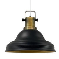 PENDELLEUCHTE Ulmete 30/27 cm - Goldfarben/Schwarz, Metall (30/27cm) - Bamyum