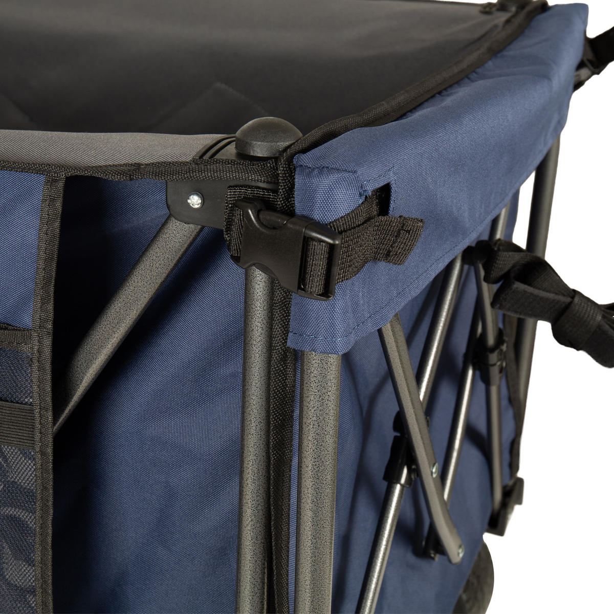 HANDWAGEN, faltbar-verbreitert, 300+120L, Geländeräder, blau - Blau, Metall (27.5/72.5/41cm) - Vallsero