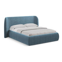 POLSTERBETT mit Bettkasten und Lattenrost 190x215 Blau - Blau/Blaugrau, Kunststoff/Textil (140/200cm) - Makamii