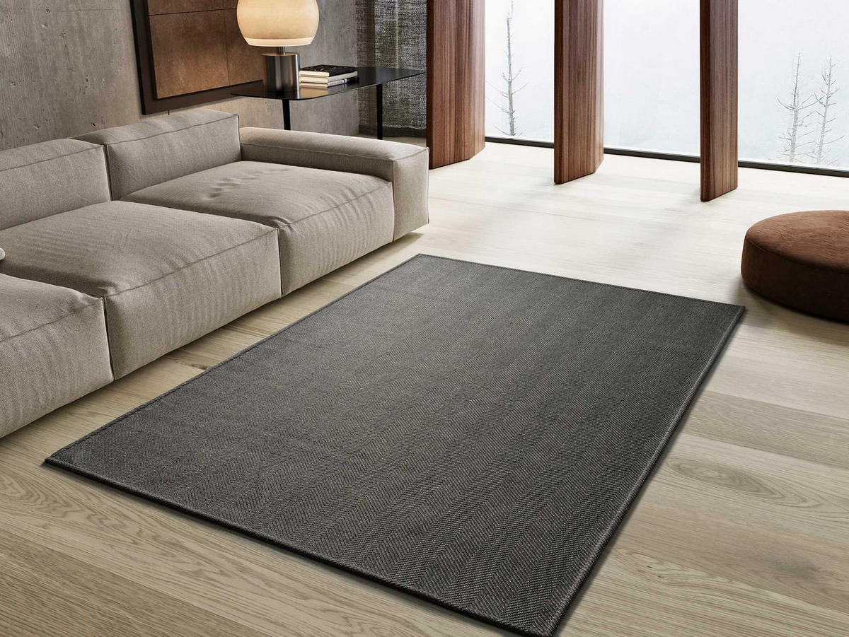 FLACHWEBETEPPICH Grau Espiga 140/200 cm - Grau, Textil (140/200cm) - Atticgo