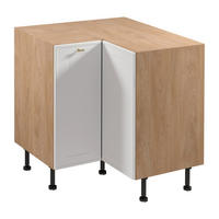 ECKUNTERSCHRANK D90N – Sorento Sonoma Eiche Weiß – L-Form, Ecke voll nutzbar – Weiß / Sonoma Eiche - Weiß/Sonoma Eiche, Holzwerkstoff (84/87/84cm) - ROYAL24_MARKT