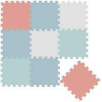 SPIELMATTE ab Null - 30 cm Baby Puzzlematte Macaron - Multicolor, Kunststoff (30/30cm) - Littletom