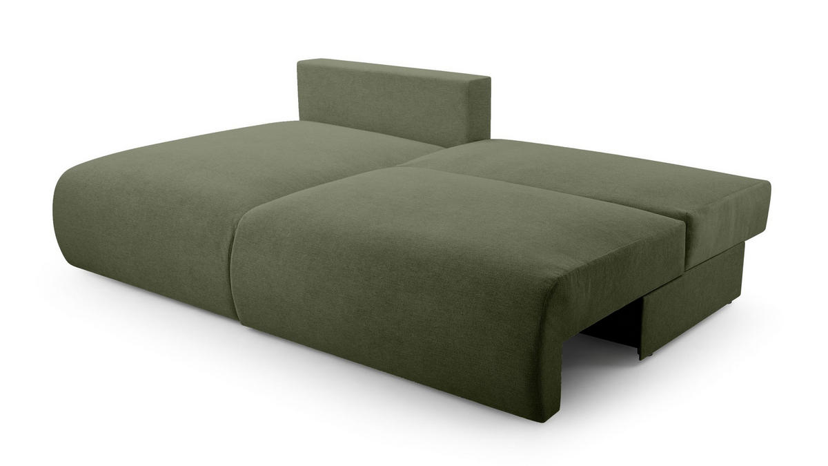 ECKSOFA mit Schlaffunktion Greste, Dunkelgrün - Dunkelgrün, Textil (150/223cm) - Meblito