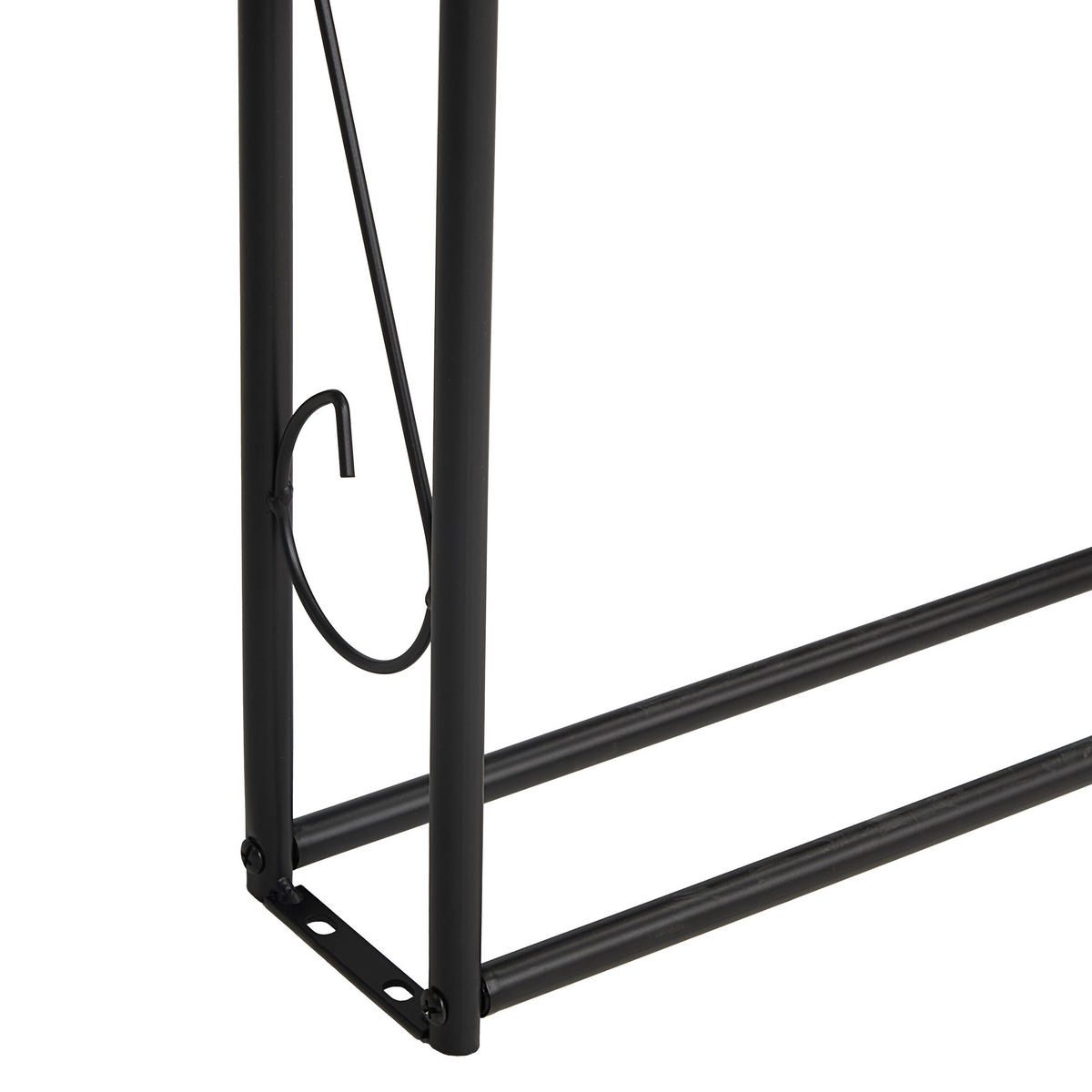 ROSENBOGEN - Schwarz, Metall (130/245/36cm) - Relaxdays