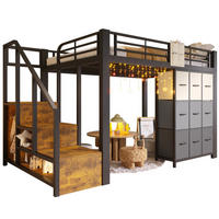 HOCHBETT 140x200 cm Schubladen schwarz - Schwarz, Holzwerkstoff (140/200cm) - Fortuna Lai