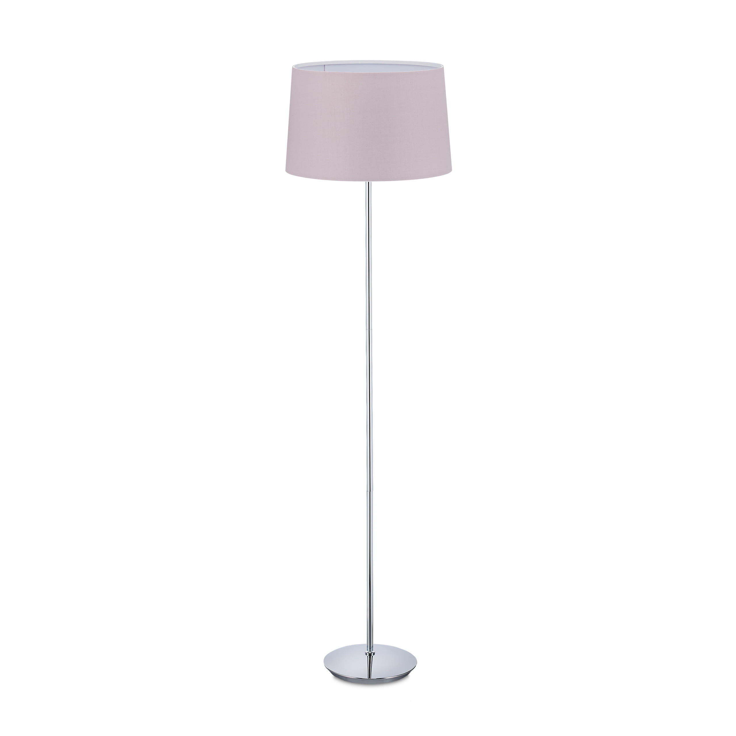 STEHLAMPE - Silberfarben, Kunststoff/Textil (40/40/148.5cm) - Relaxdays