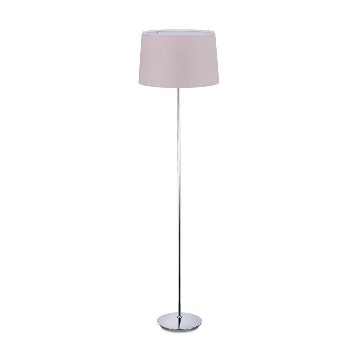STEHLAMPE - Silberfarben, Kunststoff/Textil (40/40/148.5cm) - Relaxdays