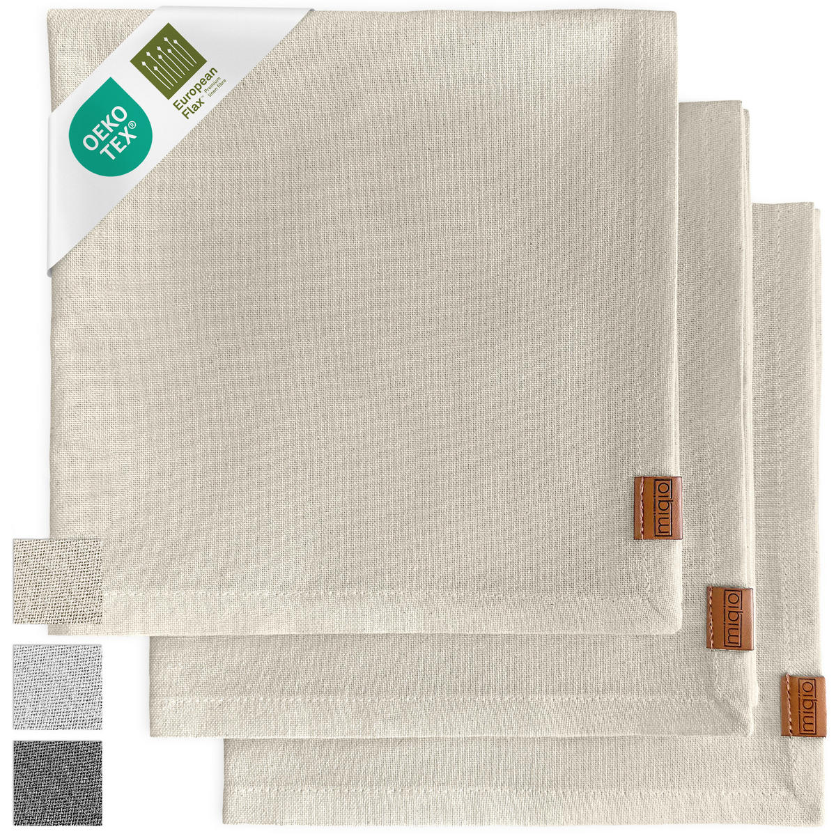 GESCHIRRTÜCHER aus Halbleinen - Hellgrau, Textil (45/70cm) - Miqio Design