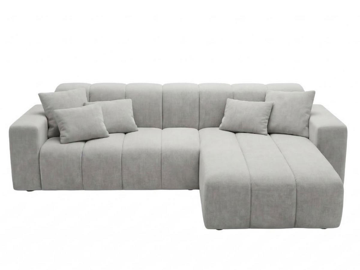 ECKSOFA Nork Grau Rechts - Grau, Holz/Textil (265/180cm) - Graingold