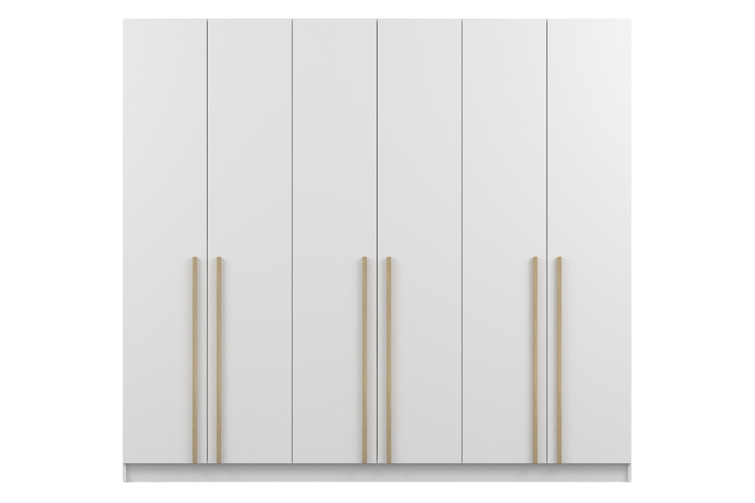 KLEIDERSCHRANK SAVI 6D 230/210/57 cm in Weiß - Weiß, Holzwerkstoff (230/210/57cm) - Deine Möbel 24