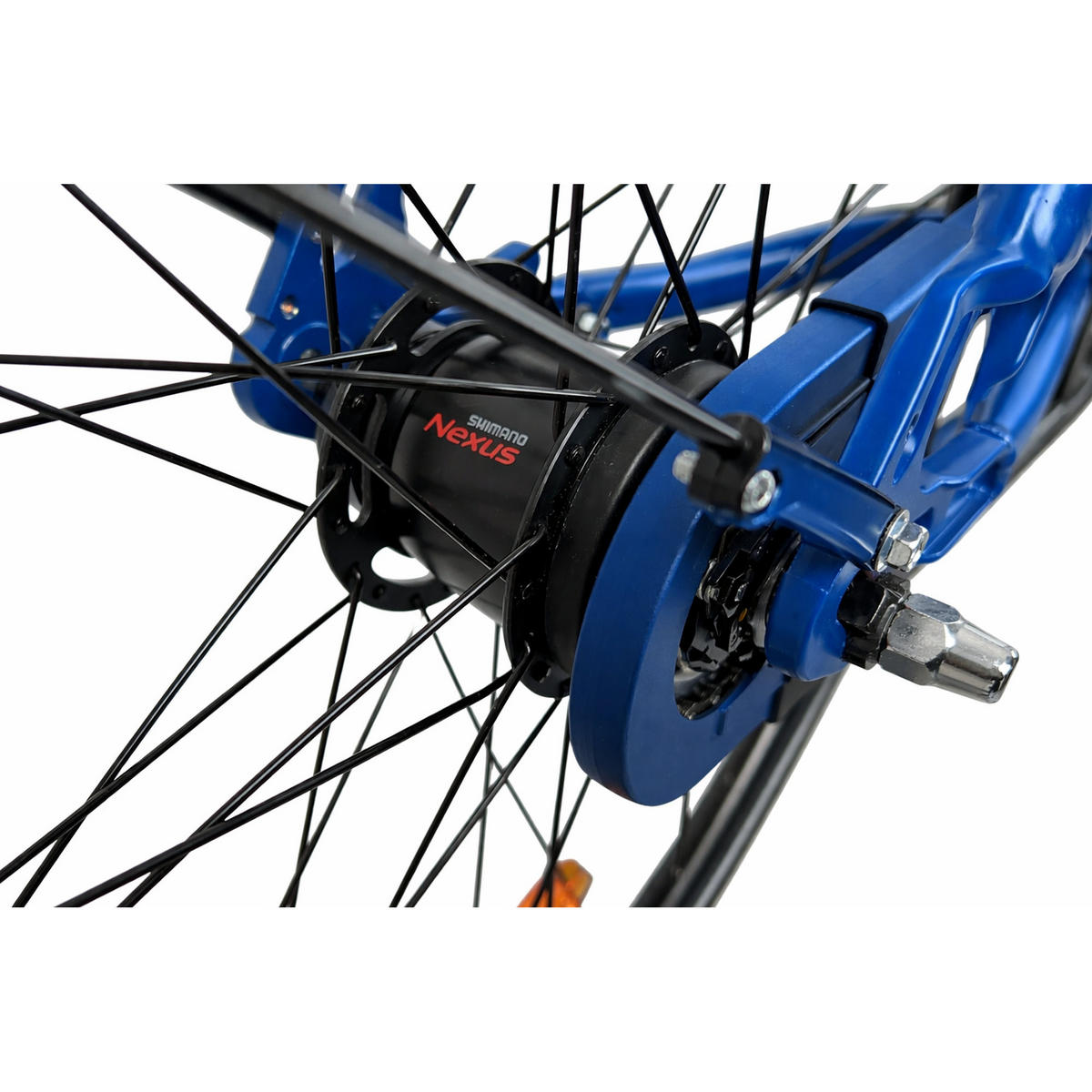 CITY E-BIKE 28" MILLENIUM 7G - Blau, Metall (110cm) - LLOBE