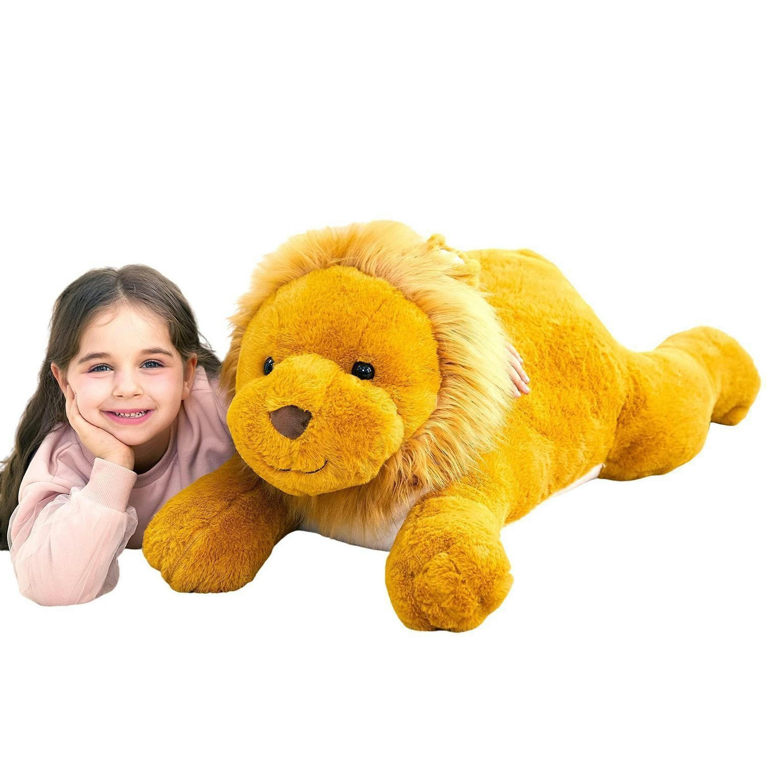 STOFFTIER Löwe 78 cm - Braun, Textil (33/76.2cm)