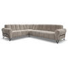 ECKSOFA Volare ohne Schlaffunktion Cappuccino rechts - Schwarz/Cappuccino, Textil/Metall (295/235cm) - Beautysofa