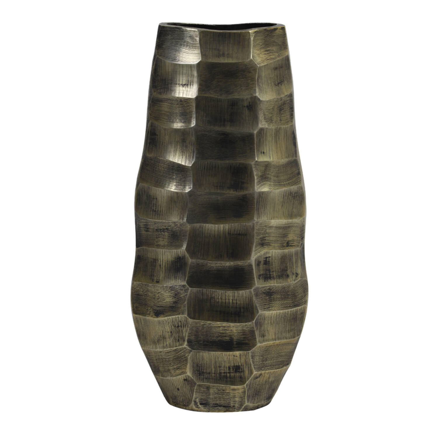 BODENVASE MUKA 20x11x42 cm, Metall, Antik Bronze - Bronzefarben, Metall (42cm) - Light & Living