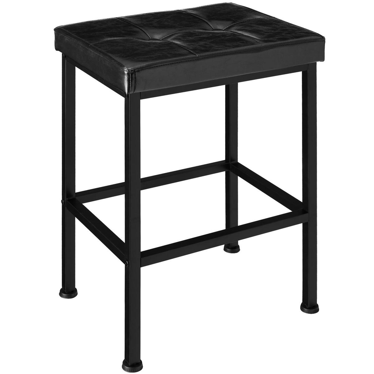 BARHOCKER 2er Set Bodie,Sitzhöhe 62 cm,schwarz - Schwarz, Holzwerkstoff (30/62/40cm) - tectake
