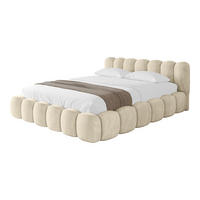 POLSTERBETT mit Bettkasten und Lattenrost, Boxbett ohne Matratze - SENA-v1 120x200 Beige - Beige, Holzwerkstoff/Textil (120/200cm) - ALTDECOR