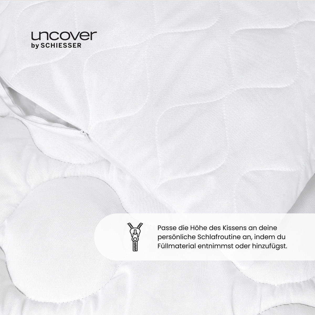 KOPFKISSEN Chelsea - 40 x 80 cm - Weiß - Weiß, Textil (40/80cm) - Uncover by Schiesser
