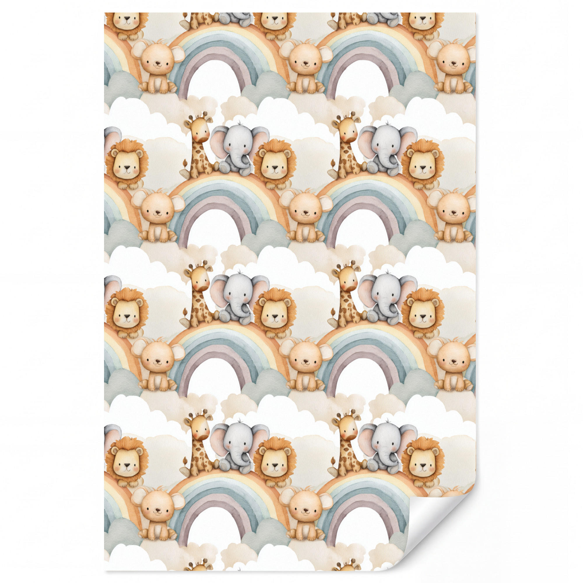 OnlyWow Kindertapete Weiß 200x300 cm