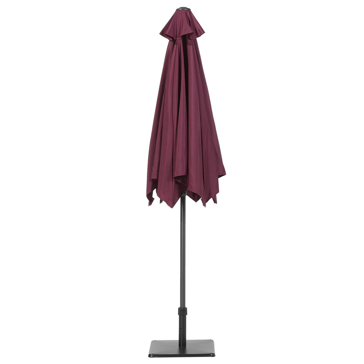 SONNENSCHIRM 270 cm burgunderrot Varese - Rot/Grau, Textil (270/270cm) - Beliani