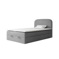 BOXBETT BOUCLE 3 100 x 200 Grau - Grau, Textil/Metall (100/200cm) - VLR BEDS
