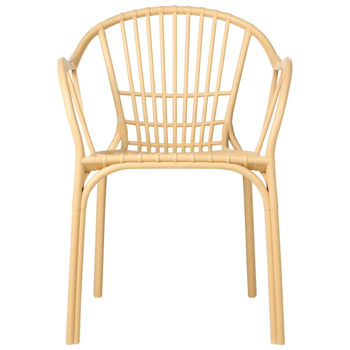 GARTENSTUHL 4er-Set Beige Andora - Beige, Kunststoff (53/78/50cm) - Beliani