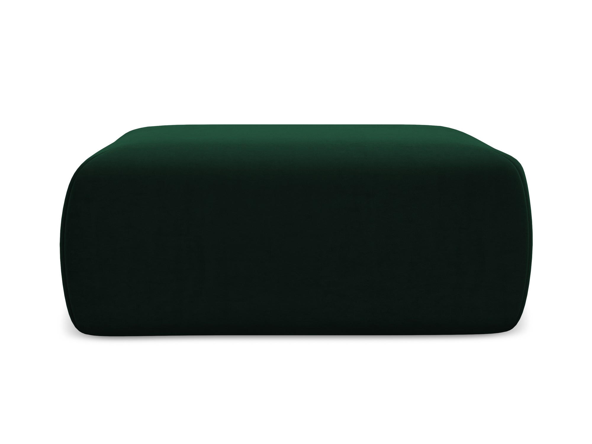 POUF Samt Stoff Grün - Dunkelgrün/Schwarz, Kunststoff/Textil (102/40/62cm) - Makamii