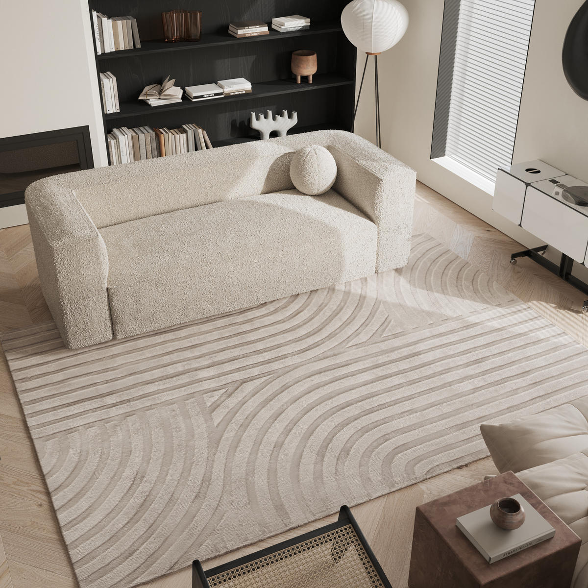 TEPPICHE Viskose Beige 230cm - Beige, Textil (230/160cm) - Sia Home