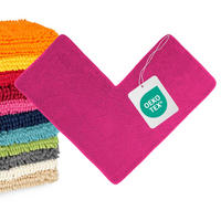 ECKBADEMATTE PARIS - Pink, Textil (100/100cm) - WohnDirect