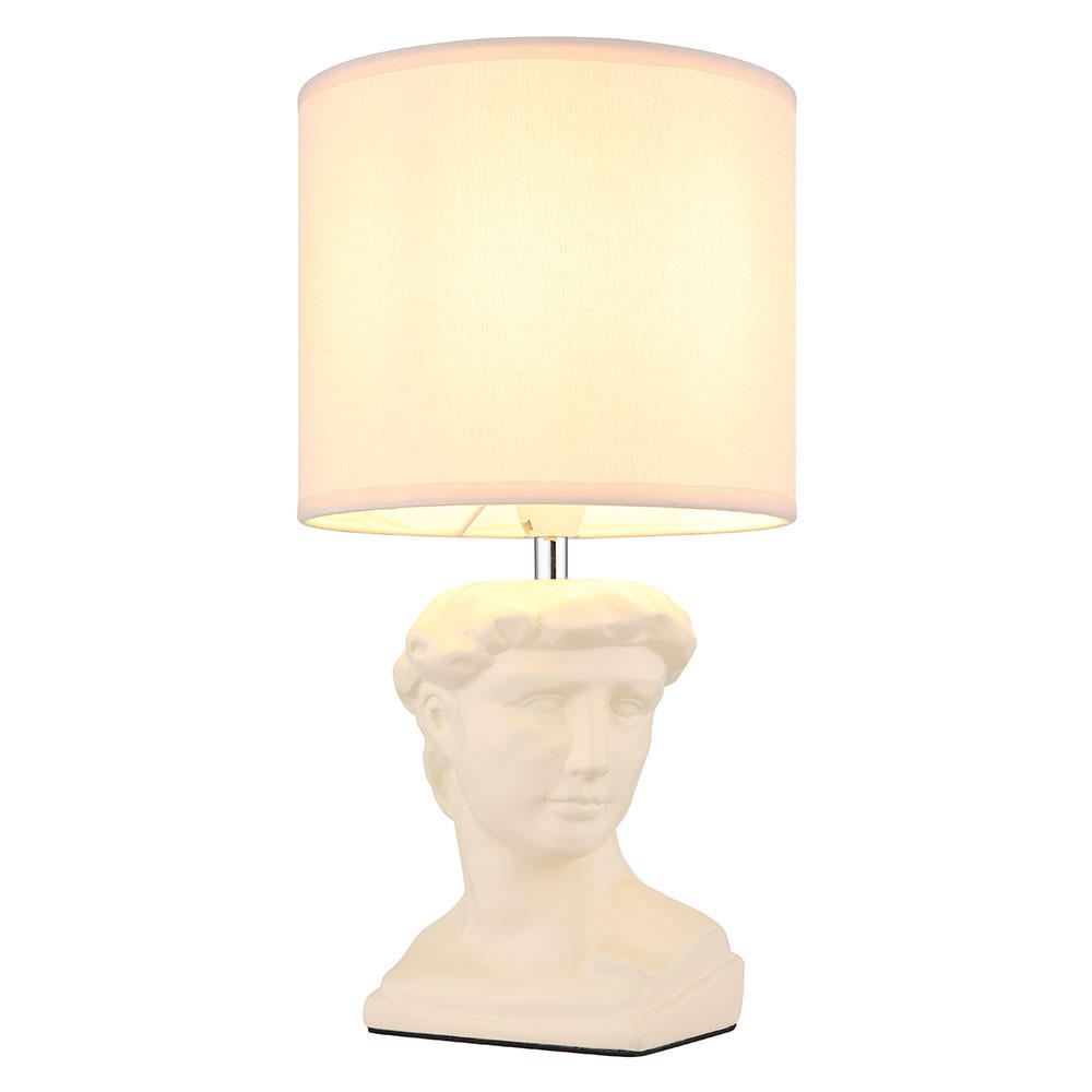 LED TISCHLEUCHTE Keramik Beige - Beige, Textil (17.5/17.5/33cm) - Globo Lighting