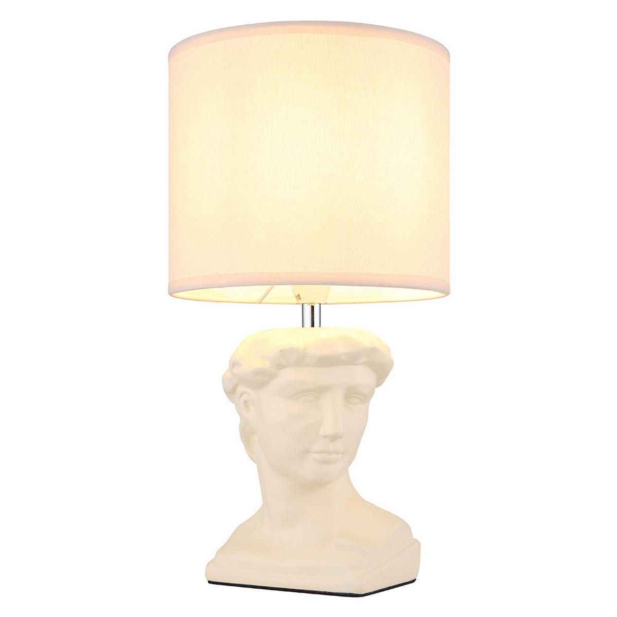 LED TISCHLEUCHTE Keramik Beige - Beige, Textil (17.5/17.5/33cm) - Globo Lighting