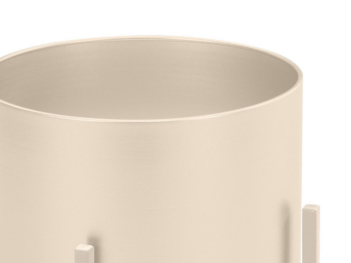 ÜBERTOPF - 23 cm, 25 cm x 25 cm, 23 cm - Metall - Beige EDMEE - Beige, Metall (23/39/25cm) - Vente-Unique
