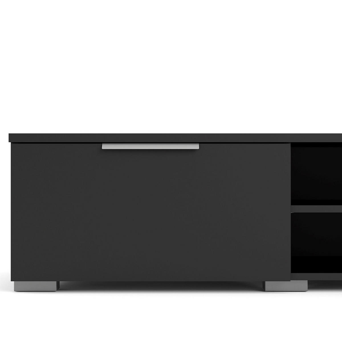 TV-MÖBEL, Malika, Schwarz, Spanplatte foliert, 173 x 40 x 33 cm - Schwarz, Holzwerkstoff (173/33/40cm) - ebuy24