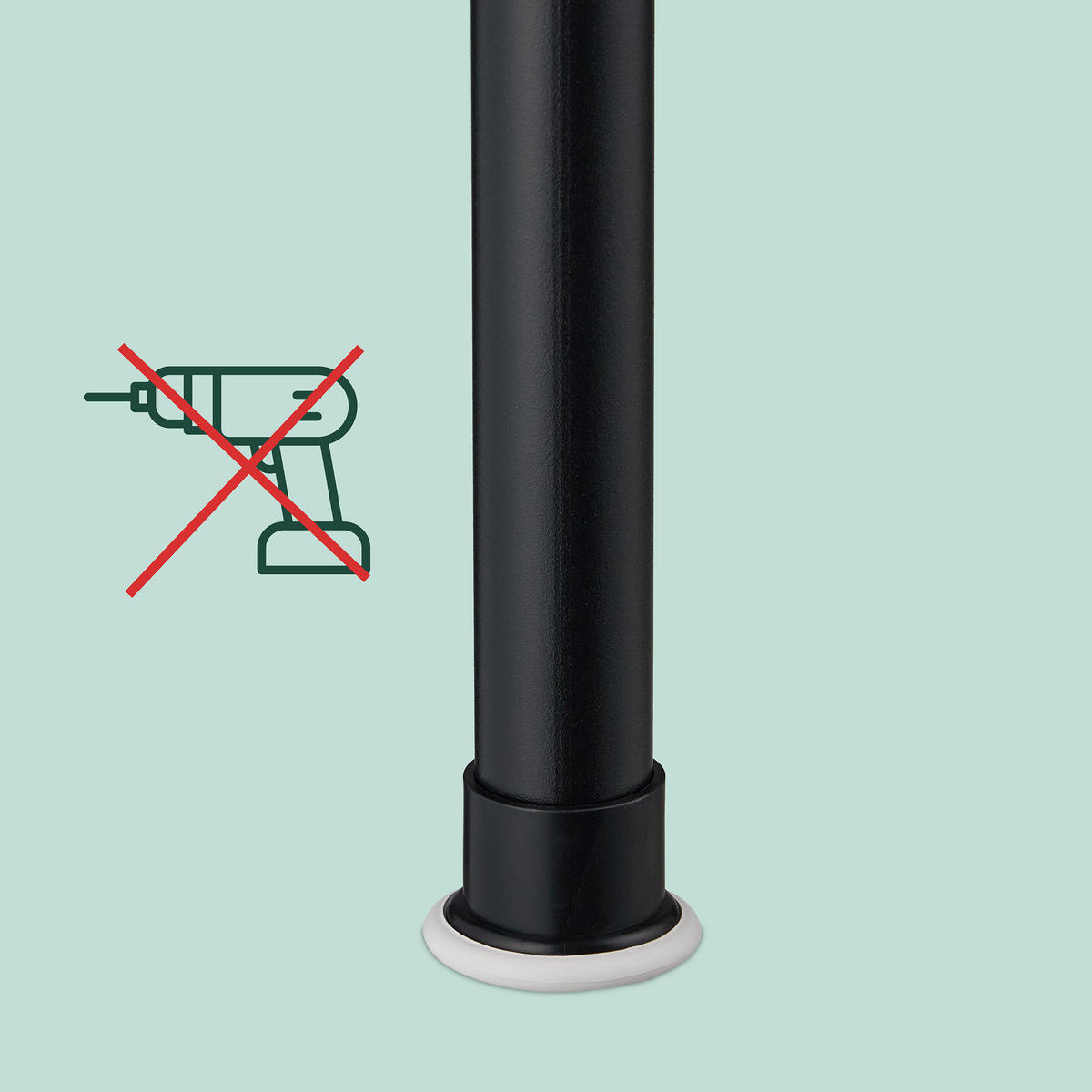 ŠATNÍKOVÝ regál - čierna, kov/plast (120/300/11cm) - Relaxdays