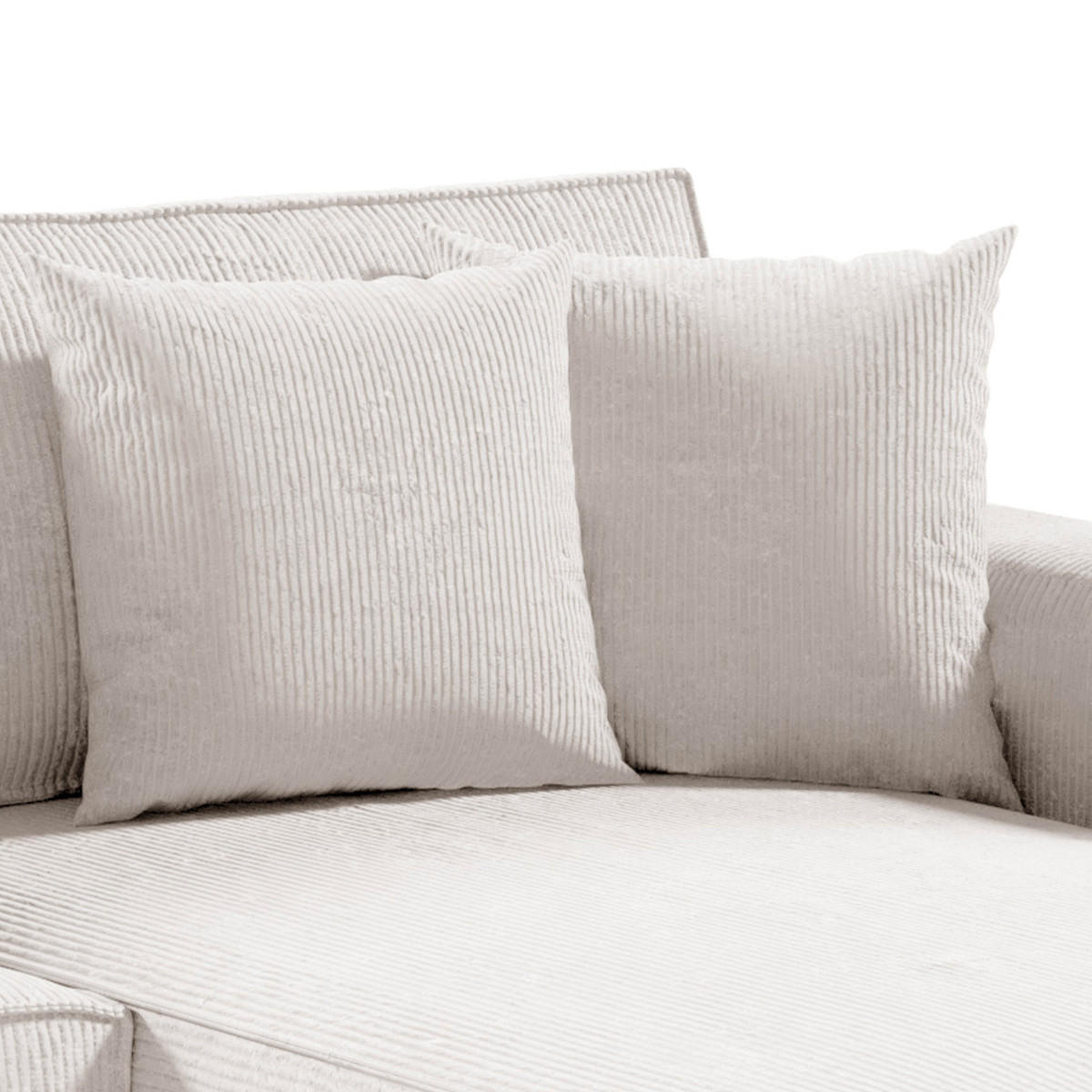 ECKSOFA Isaac 4 Sitzplätze Weiß - Weiß, Holzwerkstoff (294/185cm) - Petits-meubles